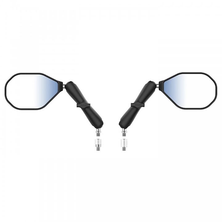 RAM® Tough-Mirror™ Kit with M10-1.25 Bases + M10-1.5 Adapters - Long Arm